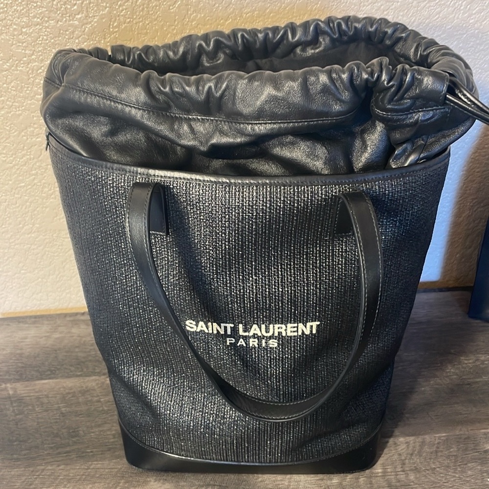 Authentic Saint Laurent Teddy Cloth Tote